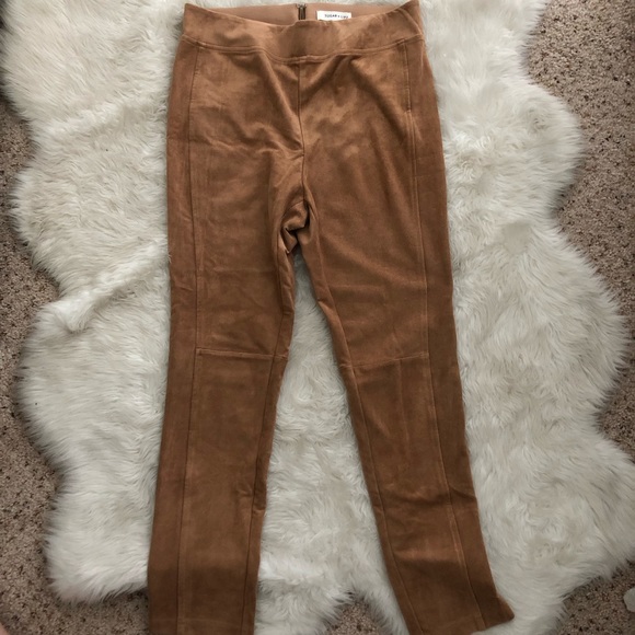 Sugarlips Pants - Sugar Lips Faux Suede Leggings
